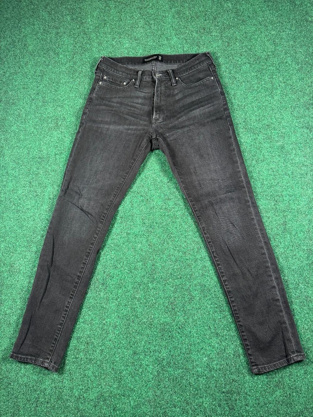 Abercrombie & Fitch Men's Jeans Super Skinny Stretch Black 30x30
